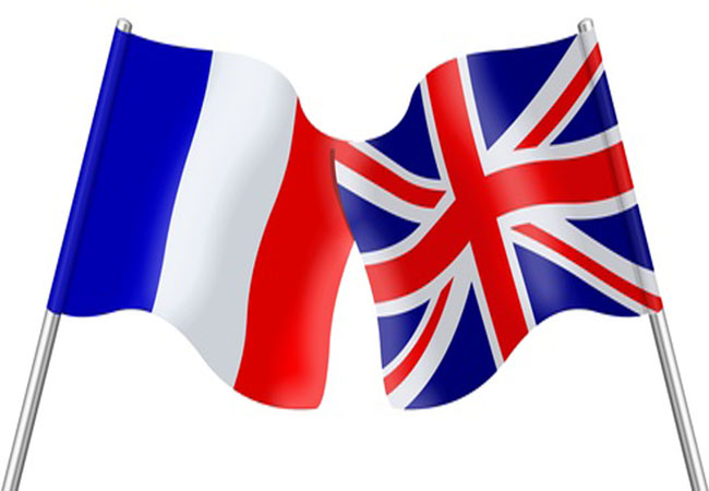 France and England Flags